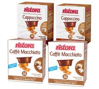 Ristora 128 capsule A Modo Mio CAFFE MACCHIATO + CAPPUCCINO