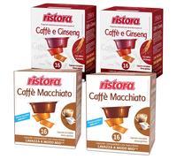 Ristora 128 capsule A Modo Mio CAFFE MACCHIATO + GINSENG