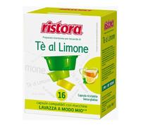Ristora 128 Capsule Compatibile con Lavazza A Modo Mio (16 unità (Confezione da 8), Tè Limone)