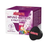 Ristora 40 Blueberry and Mixed Fruit Infused Capsules compatible with Nescafé Dolce Gusto