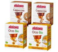 Ristora 64 capsule A Modo Mio ORZO + CAPPUCCINO