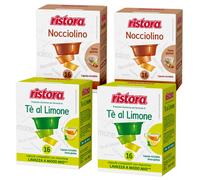 Ristora capsule A Modo Mio Mix 32 NOCCIOLINO + 32 THE LIMONE
