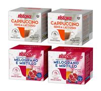 Ristora capsule Dolce Gusto MIX 80pz CAPPUCC NO LATTOSIO + MELOGRANO e MIRTILLO