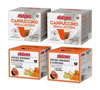 Ristora capsule Dolce Gusto MIX 80pz CAPPUCC NO LATTOSIO + ZENZERO e CURCUMA