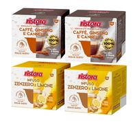 Ristora capsule Dolce Gusto MIX 80pz GINSENG e CANNELLA + INFUSO ZENZERO LIMONE