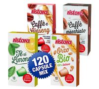 Ristora capsule Nespresso mix caffè ORZO, GINSENG, MACCHIATO, THE LIMONE 10x12pz