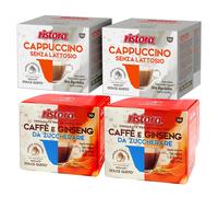 Ristora Dolce Gusto MIX 80 caps CAPPUCCINO NO LATTOSIO + GINSENG da ZUCCHERARE