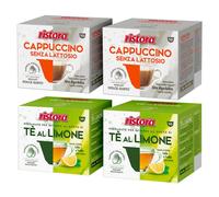 Ristora Dolce Gusto MIX 80 capsule CAPPUCCINO NO LATTOSIO + TE al LIMONE