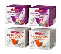 Ristora Dolce Gusto MIX 80 capsule MIRTILLO con FRUTTI + CAPPUCCINO NO LATTOSIO