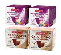 Ristora Dolce Gusto MIX 80 capsule MIRTILLO e FRUTTI + CAPPUCCINO da ZUCCHERARE