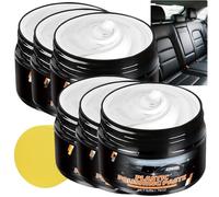 Ristrutturante per plastiche e finiture auto, lucidante e ristrutturante per interni ed esterni, restauratore per paraurti e finiture, rimuovi graffi e rivitalizzante per superfici sbiadite (6PCS)