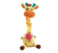 Ristyur Giraffa Che Parla e ripete - Giocattolo interattivo Canto - Il Morbido Peluche elettronico attorcigliato Illumina la Giraffa ripetuta parlante per i Regali delle Ragazze dei Bambini