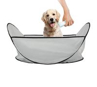Ristyur Mantella per la toelettatura dei degli Animali Domestici, Bavaglino Grigio Grande per tosatura degli Animali Domestici, Pieghevole, Strumento Portatile per Gattini, Cani, Cuccioli e Gatti