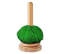 Ristyur Porta Gomitoli in Legno, Porta Bobina da Tavolo, Filatore Porta Filato Girevole, Filatore Filato per Uncinetto, Dispenser Filo Portatile per Gli Amanti del Lavoro A Maglia