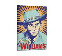 RISUANHENM Hank Williams - Poster artistico decorativo per stanza, su tela, decorazione artistica da parete per camera da letto, 20 x 30 cm, stile cornice