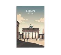 RISUANHENM Poster artistico decorativo da parete per camera da letto, motivo: Berlino Germania, per stanza, 30 x 45 cm, senza cornice