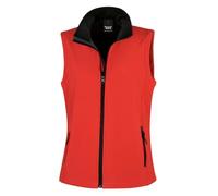Result Piumino donna senza maniche R232F Softshell stampabile Rosso/Nero S