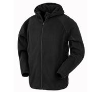 Risultato Giacca In Microfleece Con Cappuccio Nera In Poliestere Riciclato
