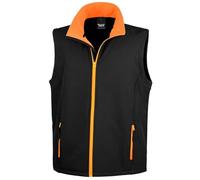 Risultato R232 M Softshell stampabile Bodywarmer, Unisex, R232M, Black/Orange, XL