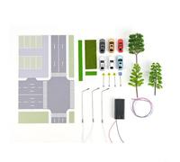Risveglio 1/64 per il parcheggio dell'automobile della scala Diorama con LED integrato per illuminazione, albero della carreggiata modello di esposizione della decorazione domestica