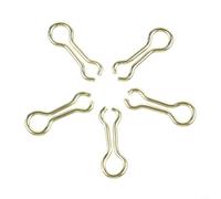 Risveglio 100 occhielli in ottone per pesca, 3 misure, per spigola, carpa, acqua dolce e salata (giallo S)