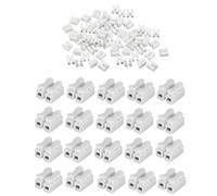 Risveglio 100Pcs 2 Pin Push Quick Wire Connettore Cavo 10A 220V Bianco | Morsettiere di cablaggio per l'illuminazione Elettrico Automotive Motor Control Appliances 0.3-2.5mm2 Stranded e Solid Fili