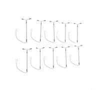 Risveglio 10pcs Bianco LED Lampioni Stradali per Modello Treni HO OO Scala 14cm Lampione A Due Teste In Acciaio Palo per la Stazione Ferroviaria Decor