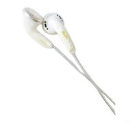 Risveglio 1998 per auricolari a testa piatta con driver dinamico da 15,4 mm, cuffie intrauricolari con cavo da 3,5 mm per musica in memory foam, colore bianco (diaframma oro)