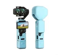 Risveglio Action Camera 4Pro - Custodia protettiva in silicone modulare con protezione a 360° contro le cadute e dissipare il calore, copriobiettivo con cordino (blu)