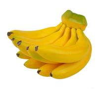 Risveglio Banana artificiale frutta finta decorazione per la casa, modello realistico in plastica, fotografia natura morta, schiuma gialla (9 teste) (9 teste)