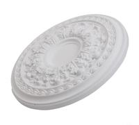 Risveglio Base rotonda per plafoniera, in materiale PU, pannello per lampada da 26,4 cm/35,1 cm, installazione senza fori, copertura decorativa per soggiorno e camera da letto (35 cm, senza fori)