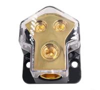 Risveglio Blocco di distribuzione dell'energia in rame, splitter da 0GA a 4 GA per audio auto, barca, camion, camper (rame)