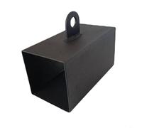 Risveglio Blocco di presa in ferro professionale per allenamento della forza, per esercizi compatti di pizzicamento, arrampicata su roccia e palestra, 8 x 8 cm, nero (8 x 8 cm)