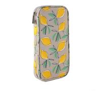 Risveglio Borsa porta uncinetti giallo limone, organizer per ferri da maglia P PE, con scomparti 3D, accessori da cucito, custodia portatile per viaggi e casa, 29 x 14 x 3,5 cm