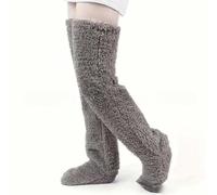 Risveglio Calze natalizie da donna, in peluche, calde, invernali, con elastico e antiscivolo, per feste, abbigliamento da casa, multicolore, taglia unica