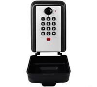 Risveglio Cassetta di sicurezza per chiavi con pulsante, impermeabile, montaggio a parete, con 1-12 cifre, in lega di alluminio, per chiavi, carte, unità USB, grigio (A)