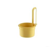 Risveglio Cestino per il cibo in plastica per lavello da cucina (giallo) | Design con gancio senza attrezzi, si adatta alla maggior parte dei tubi, per una installazione istantanea