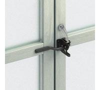 Risveglio Chiavistello autobloccante per cancello con cavo regolabile, per recinzione in legno e metallo per porte in acciaio al carbonio resistente, nero