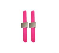 Risveglio Cinturino magnetico da polso in silicone, per acconciature, com, porta attrezzi fortable con potente adesione, per clip e spilli metallici, assorbitore di aghi colorato, 2 unità (rosa)
