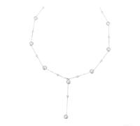 Risveglio Collana di perle stellate in acciaio al titanio regolabile (argento)