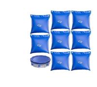 Risveglio Confezione da 12 sacchetti blu da appendere con ganci robusti, design a prova di perdite, per piscine fuori terra, per pesi d'acqua in PVC resistente, resistenti alle intemperie fino a -23 C