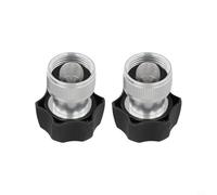 Risveglio Confezione da 2 accoppiatori a pressione per rondella, adattatore per tubo da giardino, in alluminio, a prova di perdite, serie (A)