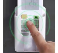 Risveglio Confezione da 2 supporti per telecomandi da parete, organizer per TV, condizionatore d'aria AC, per staffa in plastica, per casa e ufficio, grigio