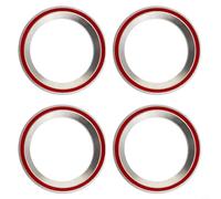 Risveglio Confezione da 4 cuscinetti per sterzo per bicicletta, 41 x 30,15 x 6,5 mm, 45 45 gradi, cuscinetti a sfera conici in acciaio, copertura di tenuta in gomma per riparazione mountain bike