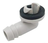 Risveglio Connettore a gomito per tubo di scarico CA in plastica rigida con anello per unità di raffreddamento domestiche, resistente alle intemperie (1 pezzo)