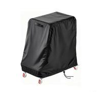 Risveglio Copertura impermeabile per sedia pieghevole a forma di L, resistente ai raggi UV, in tessuto Oxford, protezione antipolvere per giardino, patio, carrello, 110 x 54 x 110 cm, nero (600D)