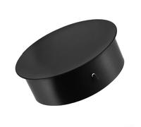 Risveglio Copertura per foro del camino in acciaio inossidabile, piastra nera rotonda per canna fumaria, 50-200 mm, resistente alle intemperie, chiusura a parete per camino domestico (160 mm)