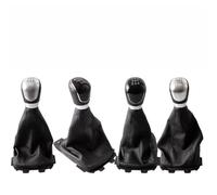 Risveglio Copertura per pomello del cambio per EcoSport 2013-2017, cambio manuale, in ABS e pelle, colore: nero e argento