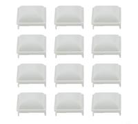 Risveglio Coperture per pali quadrati da 3,8 cm, in polipropilene bianco, per kayak JW Esther Williams, 6 pezzi (12 pezzi)