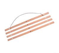 Risveglio Cornice per poster in legno di teak naturale, 21-51 cm, pergamena in legno da appendere, per foto, mappe, arte, set da 4 pezzi con cordino magnetico (51 cm)